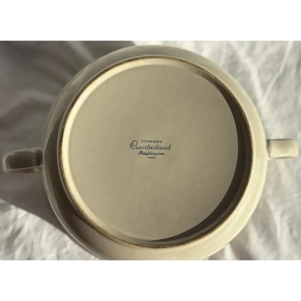 Cumberland Stoneware Mayblossom Covered Casserole Dish Vintage Japan